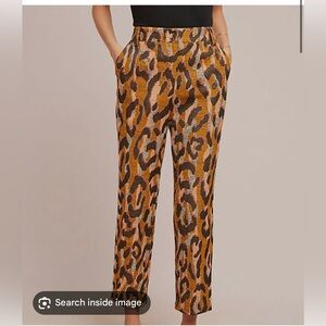 Anthropologie 34N 118W Leopard Print Trousers - Brown and Tan
